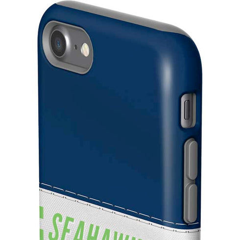 NFL Seattle Seahawks White Striped iPhone SE (2nd & 3rd Gen) Pro Case
