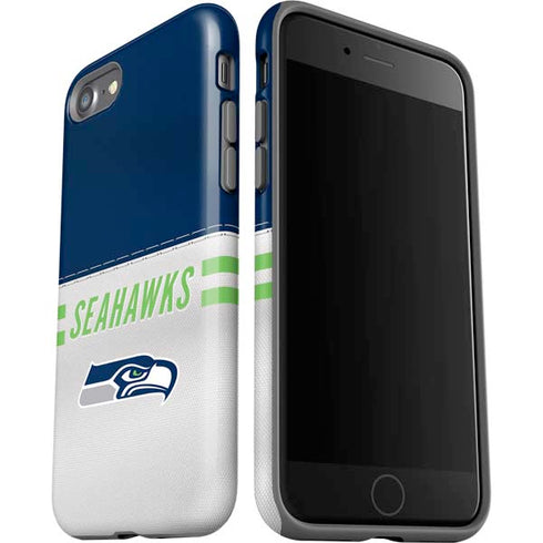 NFL Seattle Seahawks White Striped iPhone SE (2nd & 3rd Gen) Pro Case