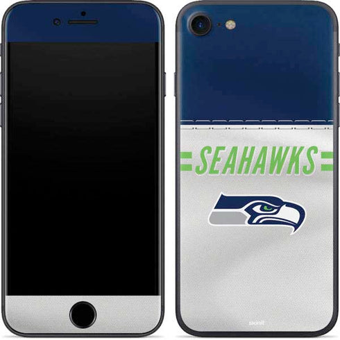 NFL Seattle Seahawks White Striped iPhone SE (2nd & 3rd Gen) Skin