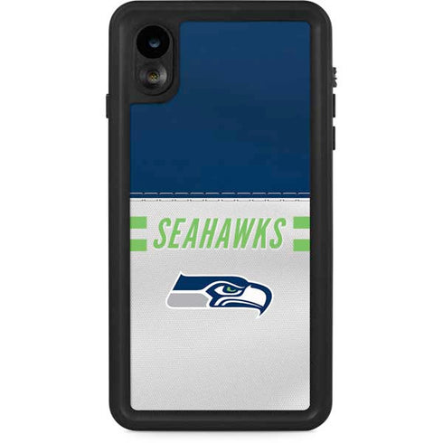 NFL Seattle Seahawks White Striped iPhone XR Waterproof Case