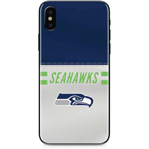 NFL Seattle Seahawks White Striped iPhone XS Skin