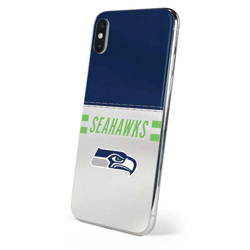 NFL Seattle Seahawks White Striped iPhone XS Skin