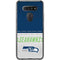 NFL Seattle Seahawks White Striped LG K51/Q51 Clear Case