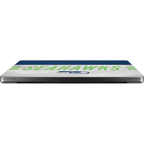 NFL Seattle Seahawks White Striped MacBook Pro 14in (2021-24) Skin