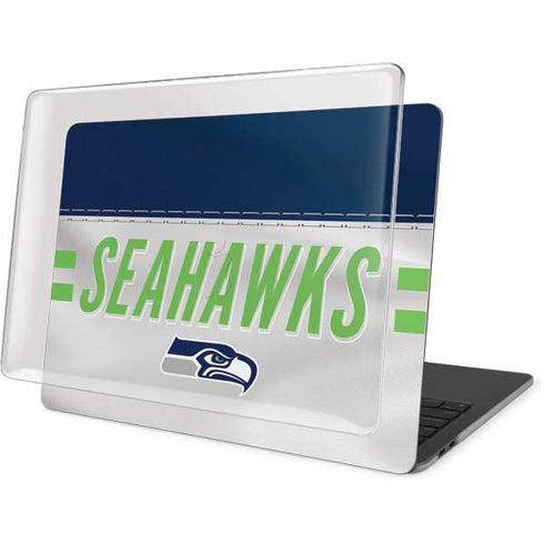NFL Seattle Seahawks White Striped MacBook Pro 15in (2016-19) Case plus Skin