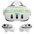 NFL Seattle Seahawks White Striped Meta Quest 3 Skin