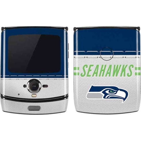 NFL Seattle Seahawks White Striped Motorola RAZR Skin