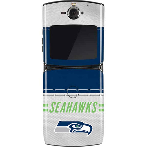 NFL Seattle Seahawks White Striped Motorola RAZR Skin