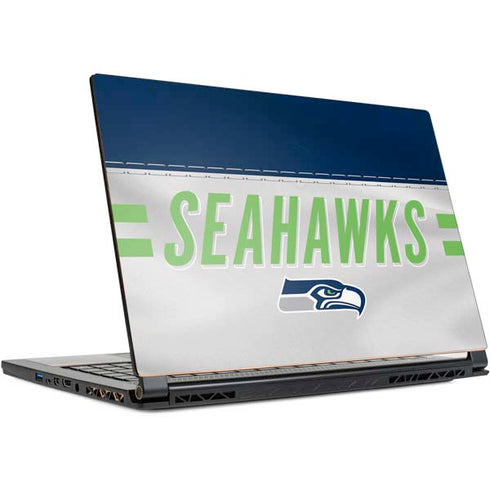 NFL Seattle Seahawks White Striped MSI GS65 Stealth Laptop Skin