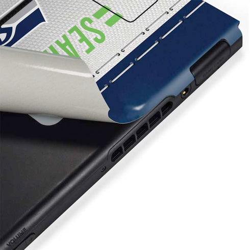 NFL Seattle Seahawks White Striped Nintendo Switch Bundle Skin