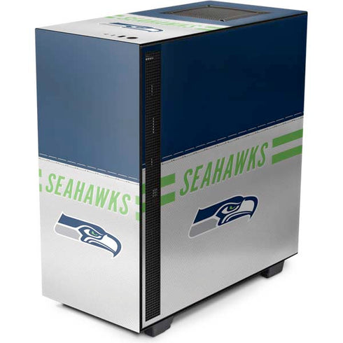 NFL Seattle Seahawks White Striped NZXT H510 Compact ATX Mid-Tower Case Skin