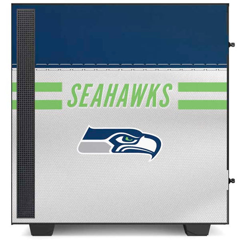 NFL Seattle Seahawks White Striped NZXT H510 Compact ATX Mid-Tower Case Skin