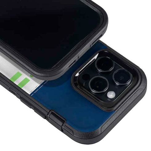 NFL Seattle Seahawks White Striped Otterbox Defender iPhone Skin