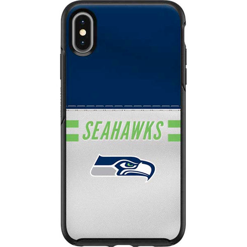 NFL Seattle Seahawks White Striped Otterbox Symmetry iPhone Skin