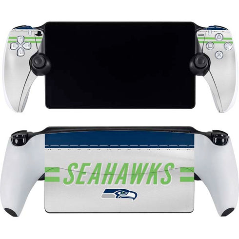 NFL Seattle Seahawks White Striped PlayStation Portal Remote Player Skin