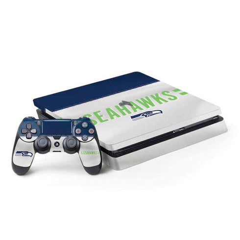 NFL Seattle Seahawks White Striped PS4 Slim Bundle Skin