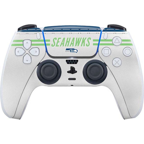 NFL Seattle Seahawks White Striped PS5 Controller Skin