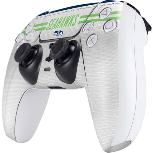 NFL Seattle Seahawks White Striped PS5 Controller Skin