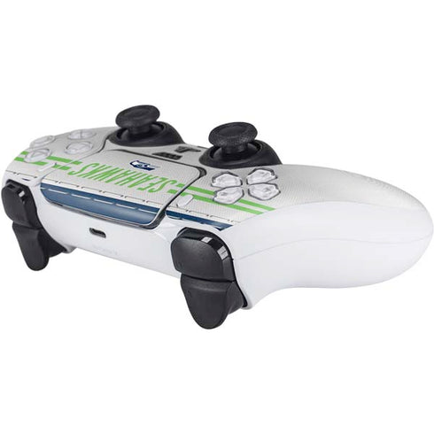 NFL Seattle Seahawks White Striped PS5 Controller Skin