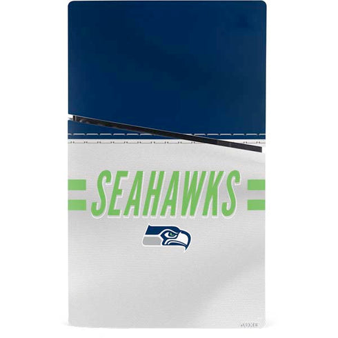 NFL Seattle Seahawks White Striped PS5 Slim Digital Edition Bundle Skin