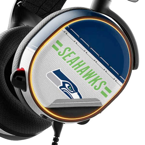 NFL Seattle Seahawks White Striped SteelSeries Arctis 3 Skin