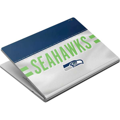 NFL Seattle Seahawks White Striped Surface Book Skin