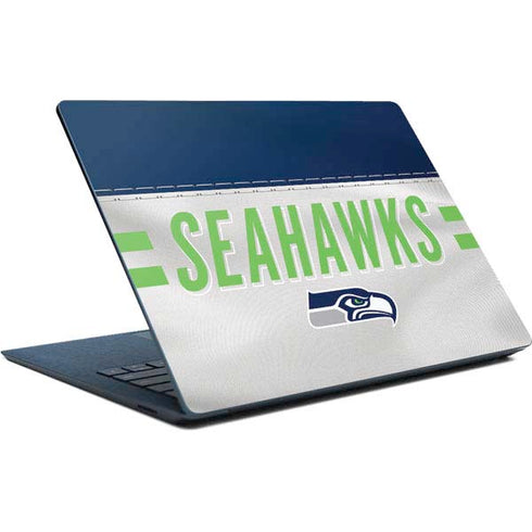 NFL Seattle Seahawks White Striped Surface Laptop Skin