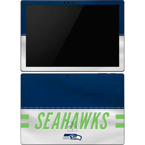 NFL Seattle Seahawks White Striped Surface Pro 6 Skin