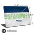 NFL Seattle Seahawks White Striped Universal Laptop 14in (11.4 x 8.2in) Skin