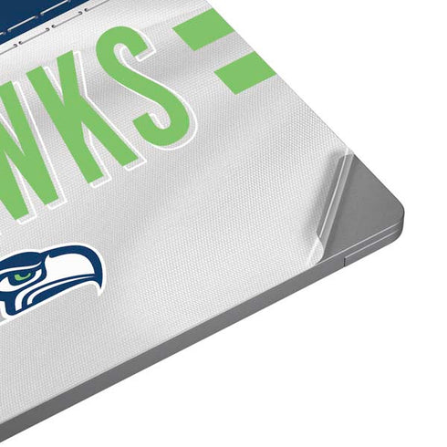 NFL Seattle Seahawks White Striped Universal Laptop 15in (12.2 x 8.8in) Skin