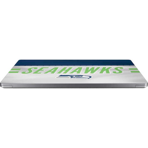 NFL Seattle Seahawks White Striped Universal Laptop 16.6in (13.4 x 9.7in) Skin