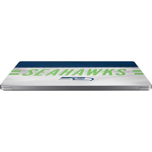 NFL Seattle Seahawks White Striped Universal Laptop 16in (13 x 9.4in) Skin