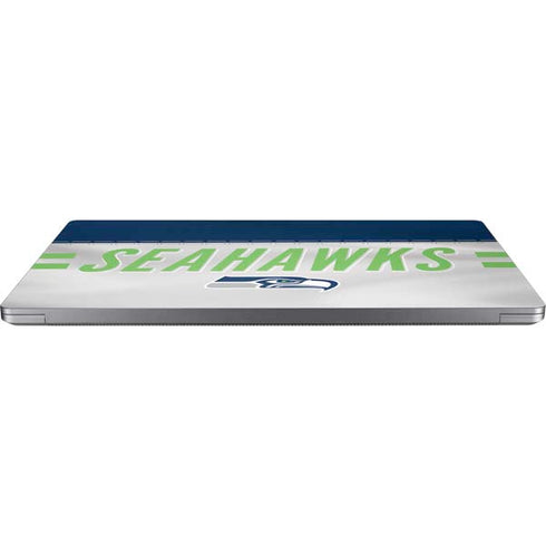 NFL Seattle Seahawks White Striped Universal Laptop 17in (13.8 x 10in) Skin