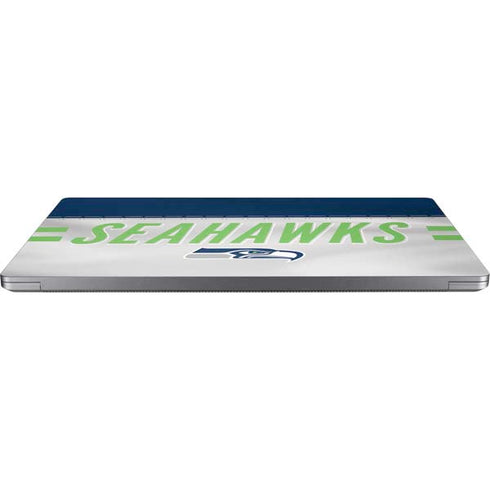 NFL Seattle Seahawks White Striped Universal Laptop 18in (14.6 x 10.6in) Skin