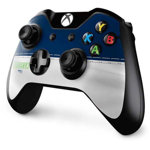NFL Seattle Seahawks White Striped Xbox One Controller Skin