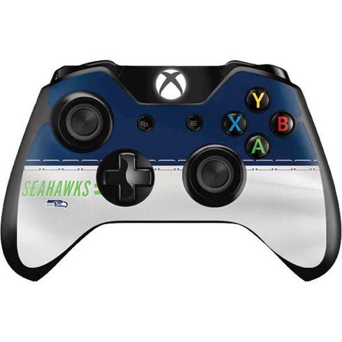NFL Seattle Seahawks White Striped Xbox One Controller Skin