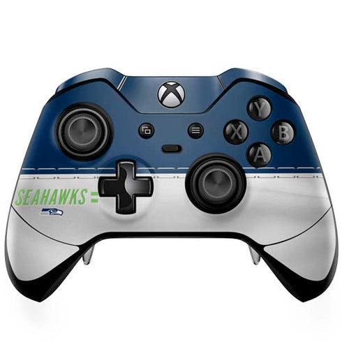 NFL Seattle Seahawks White Striped Xbox One Elite Controller Skin