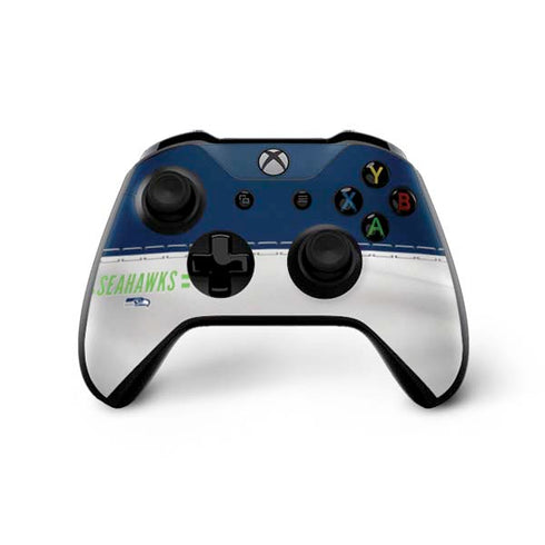 NFL Seattle Seahawks White Striped Xbox One X Controller Skin