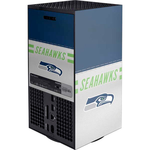NFL Seattle Seahawks White Striped Xbox Series X Console Skin