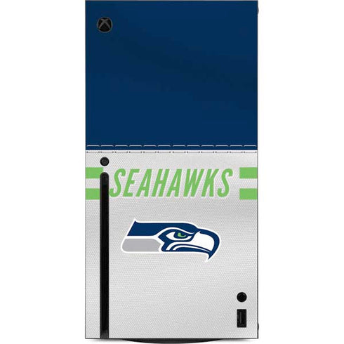 NFL Seattle Seahawks White Striped Xbox Series X Console Skin