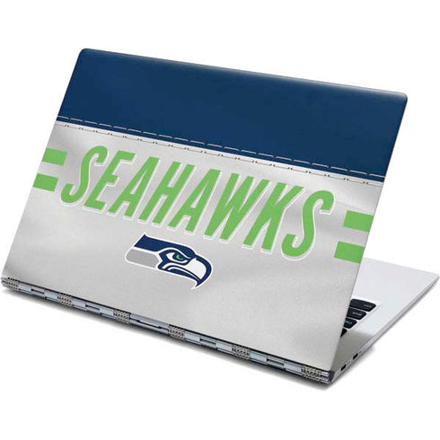 NFL Seattle Seahawks White Striped Yoga 910 2-in-1 14in Touch-Screen Skin
