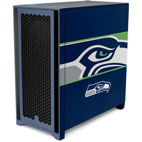 NFL Seattle Seahawks Zone Block Corsair 4000D Tempered Glass Mid-Tower ATX Case Skin