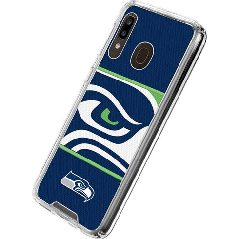 NFL Seattle Seahawks Zone Block Galaxy A30 Clear Case