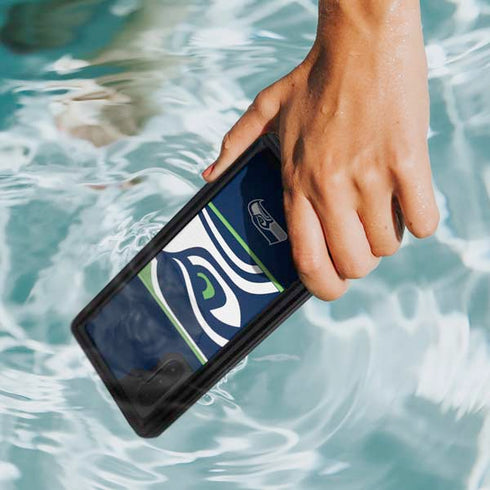 NFL Seattle Seahawks Zone Block Galaxy Note 10 Waterproof Case