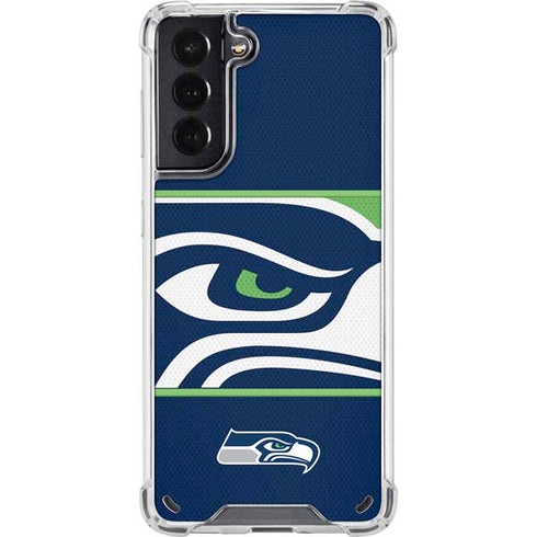 NFL Seattle Seahawks Zone Block Galaxy S21 5G Clear Case