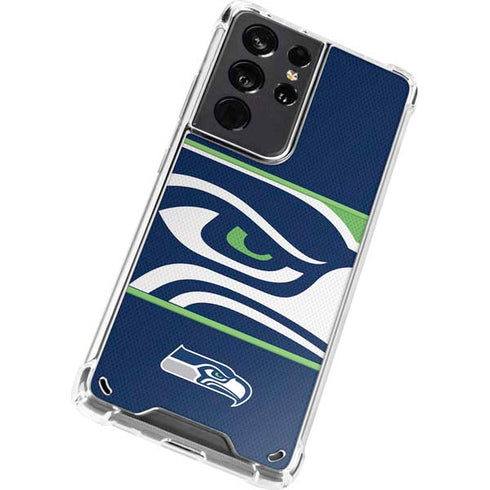 NFL Seattle Seahawks Zone Block Galaxy S21 Ultra 5G Clear Case