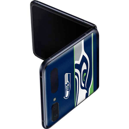 NFL Seattle Seahawks Zone Block Galaxy Z Flip Skin