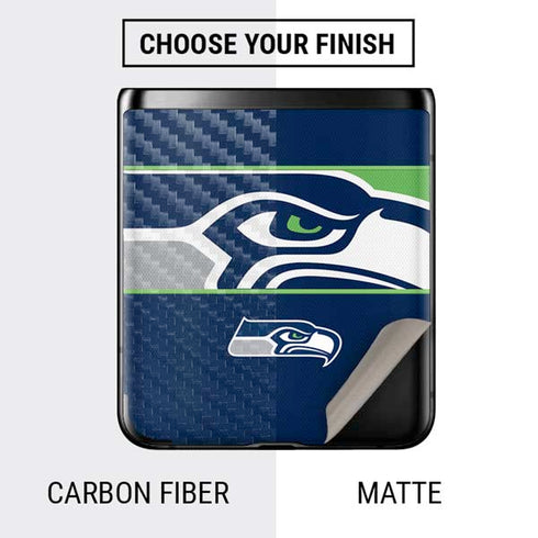 NFL Seattle Seahawks Zone Block Galaxy Z Flip Skin
