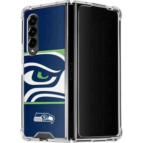NFL Seattle Seahawks Zone Block Galaxy Z Fold4 5G Clear Case