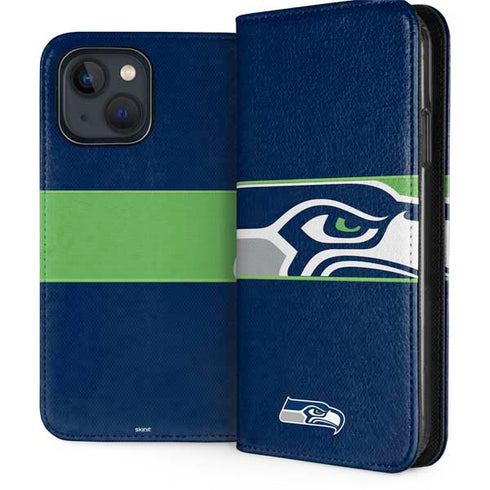 NFL Seattle Seahawks Zone Block iPhone 15 Plus Folio Case